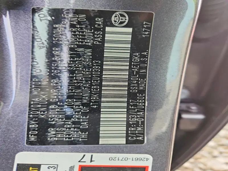 2014 TOYOTA AVALON BASE  