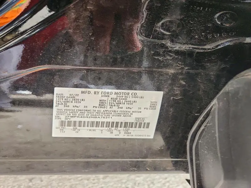 2022 FORD EDGE SE  