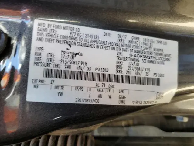 2017 FORD FOCUS SEL  