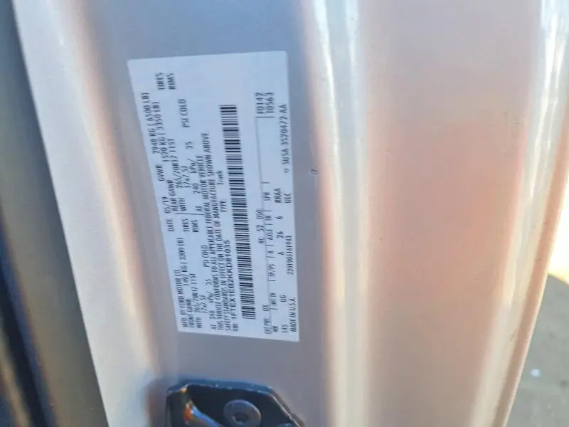 2019 FORD F150 SUPER CAB  
