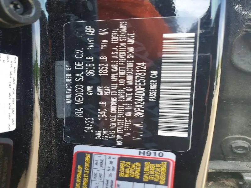 2023 KIA RIO S  