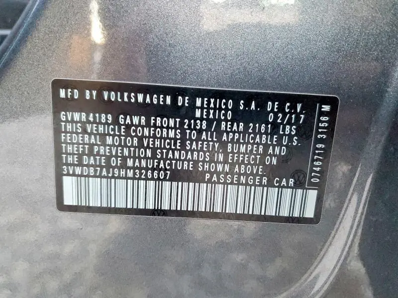 2017 VOLKSWAGEN JETTA SE  