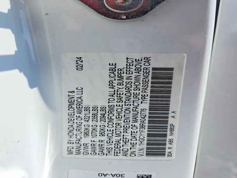 2024 HONDA ACCORD EX  