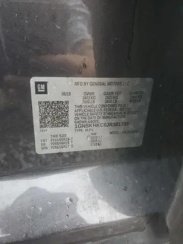 2018 CHEVROLET SUBURBAN K1500 LT  