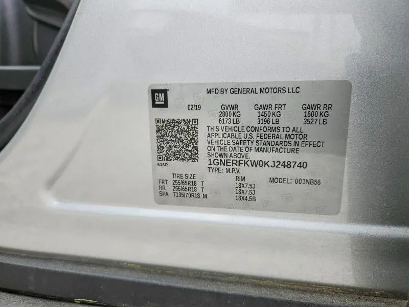 2019 CHEVROLET TRAVERSE LS  