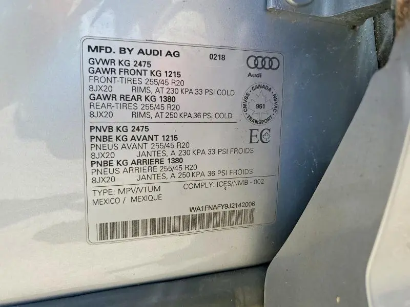 2018 AUDI Q5 TECHNIK S-LINE  