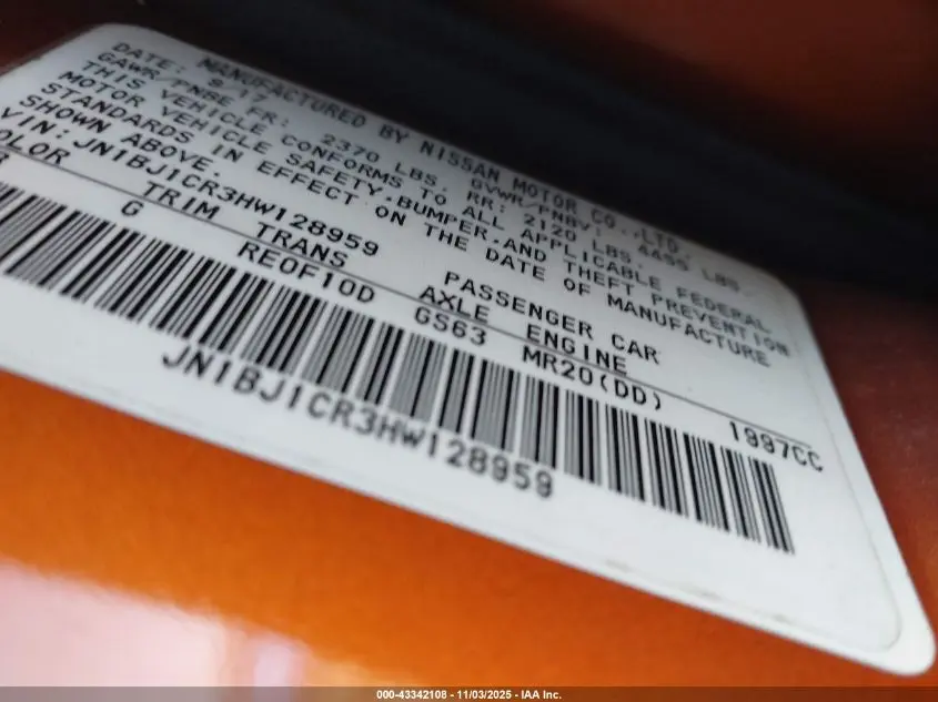 2017 NISSAN ROGUE SPORT SL