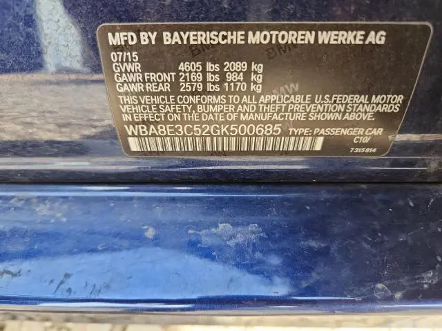 2016 BMW 328 XI SULEV  