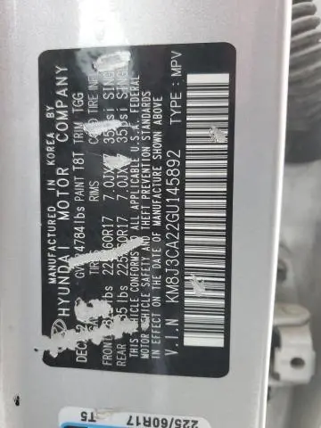 2016 HYUNDAI TUCSON LIMITED  