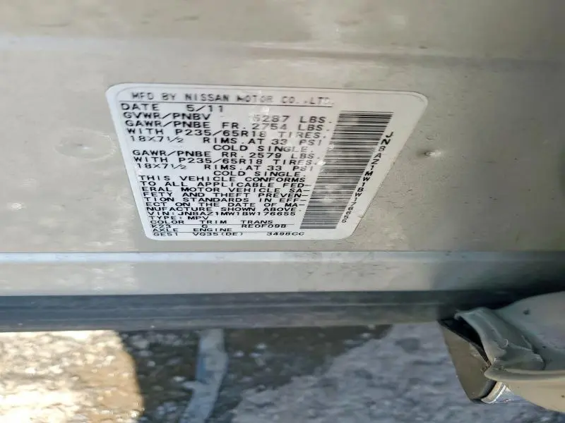 2011 NISSAN MURANO S  