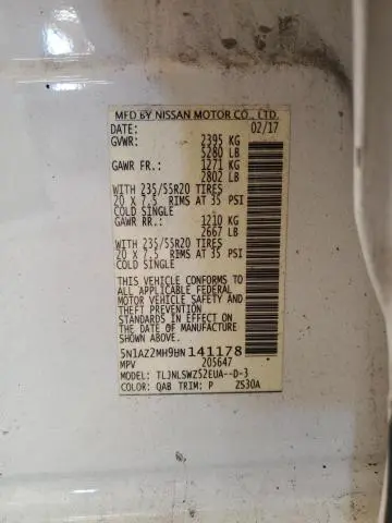 2017 NISSAN MURANO S  