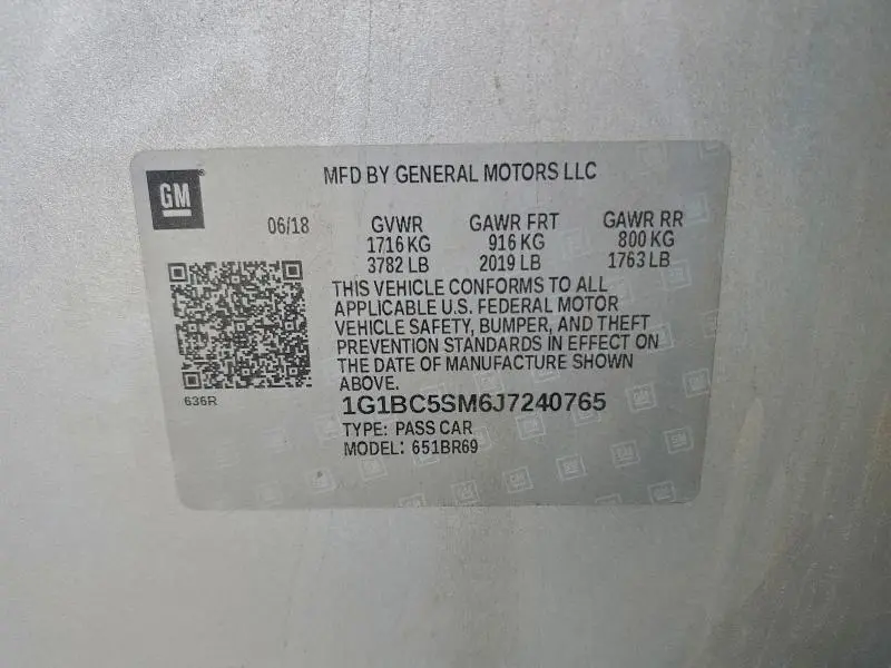 2018 CHEVROLET CRUZE LS  