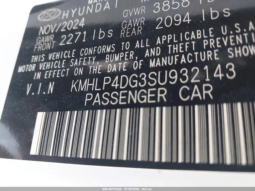 2025 HYUNDAI ELANTRA LIMITED