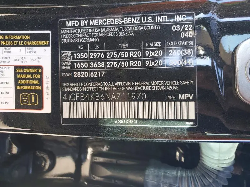 2022 MERCEDES-BENZ GLE 350 4MATIC  