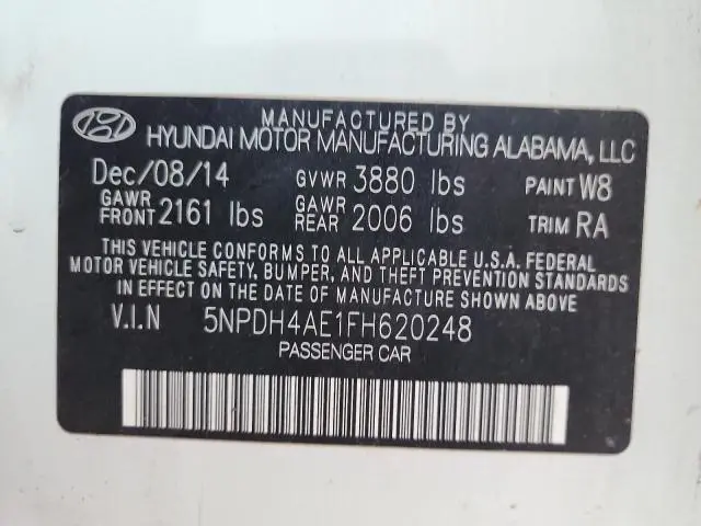 2015 HYUNDAI ELANTRA SE  