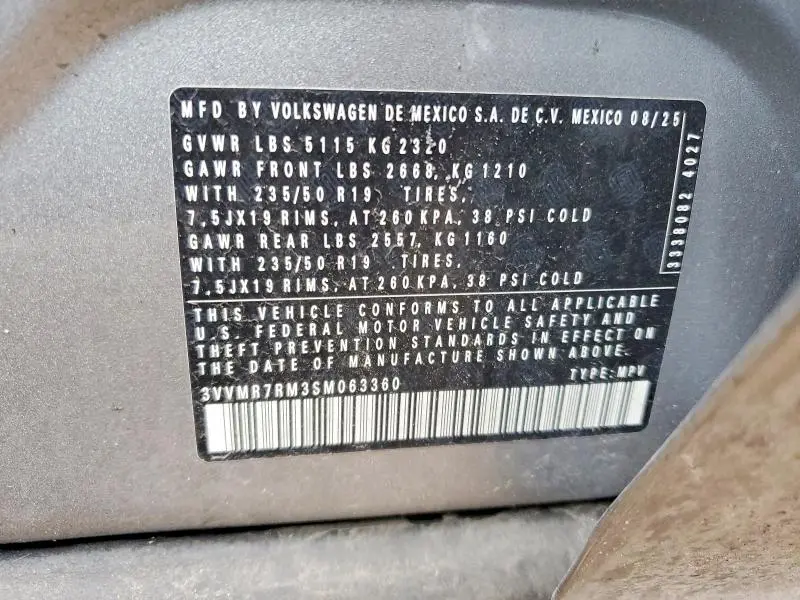 2025 VOLKSWAGEN TIGUAN SE  