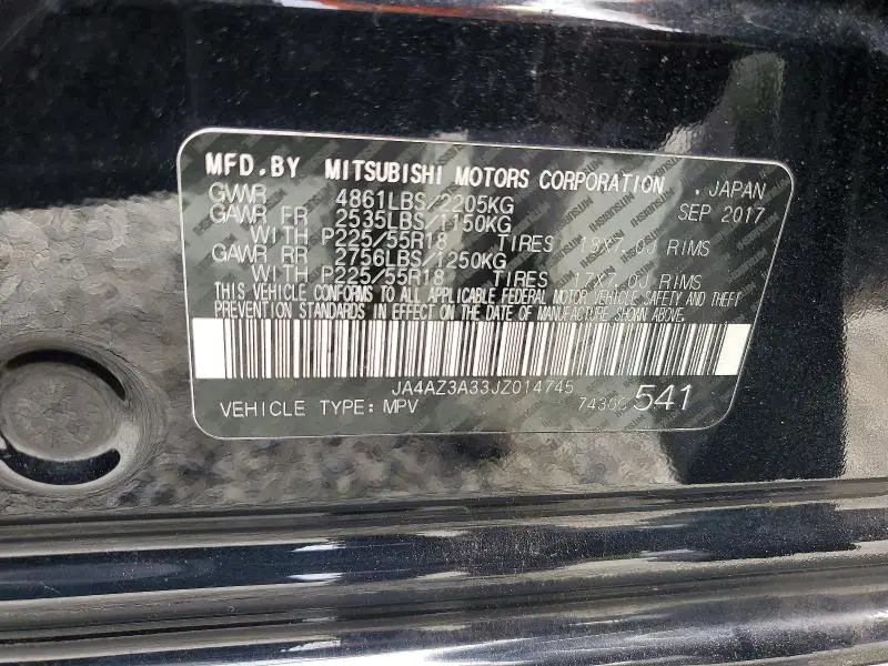 2018 MITSUBISHI OUTLANDER SE  