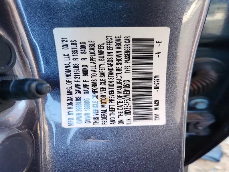 2021 HONDA INSIGHT EX  