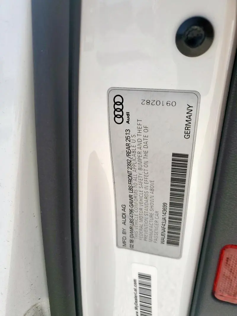 2018 AUDI A4 PREMIUM PLUS  