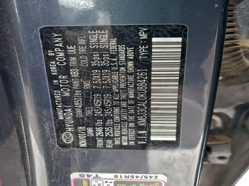 2019 HYUNDAI TUCSON LIMITED  