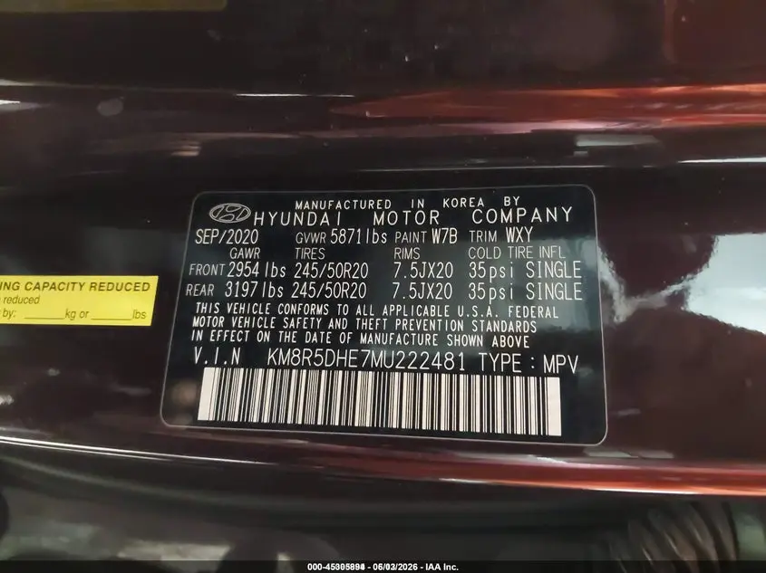 2021 HYUNDAI PALISADE LIMITED