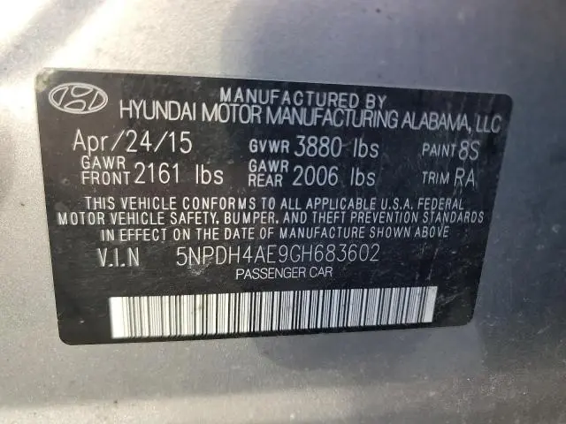 2016 HYUNDAI ELANTRA SE  