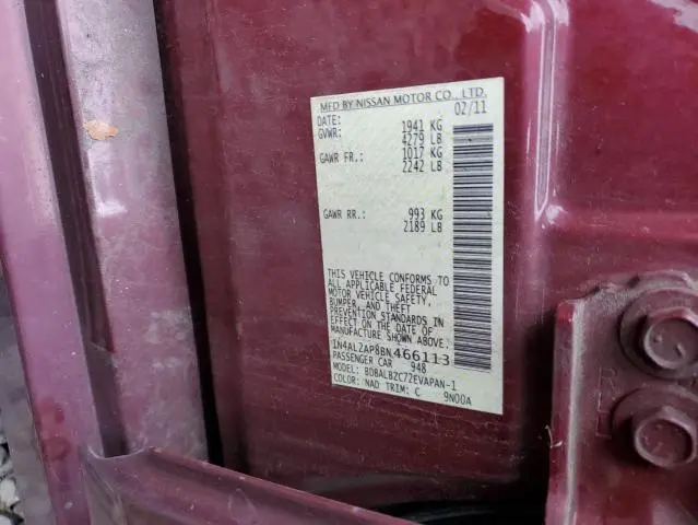 2011 NISSAN ALTIMA BASE  