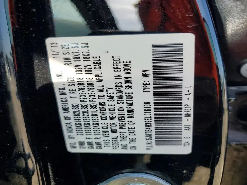 2014 ACURA RDX   