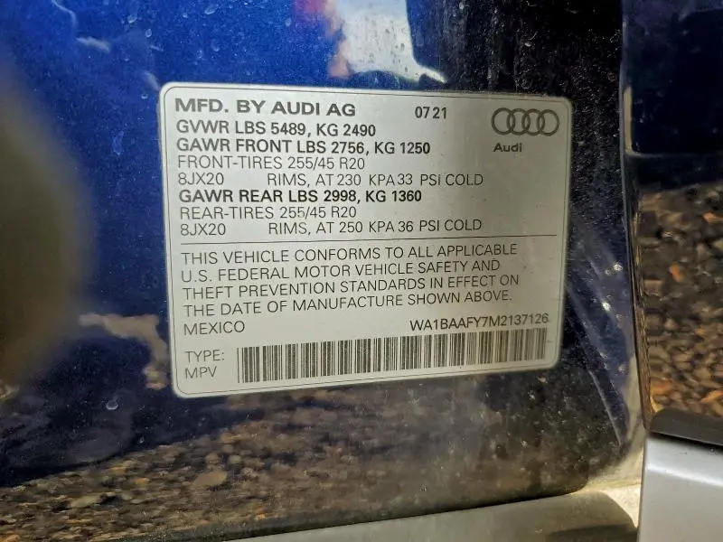 2021 AUDI Q5 PREMIUM PLUS  