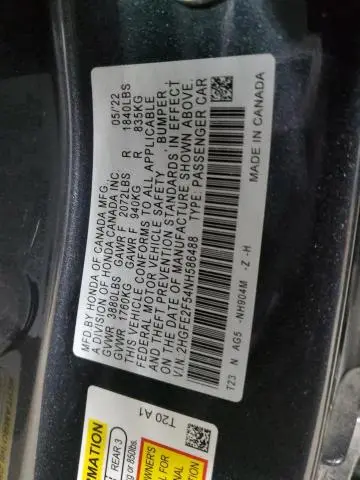 2022 HONDA CIVIC SPORT  