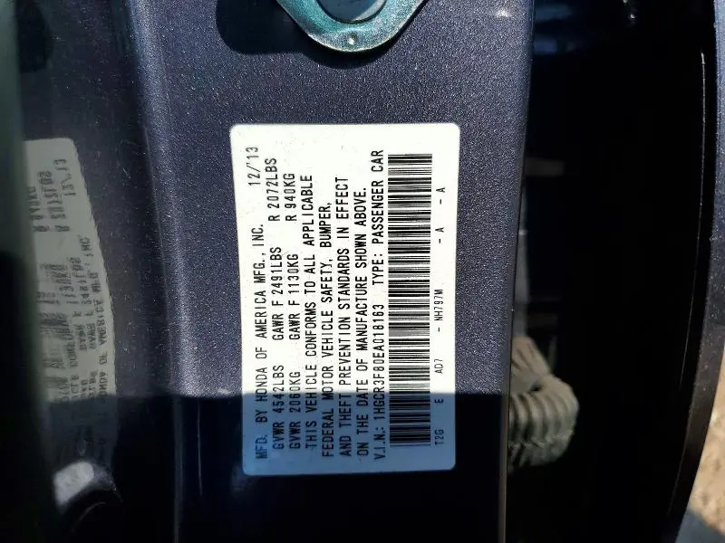 2014 HONDA ACCORD EXL  