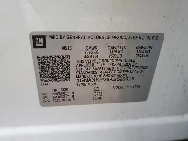 2019 CHEVROLET EQUINOX LT  