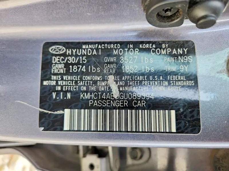 2016 HYUNDAI ACCENT   
