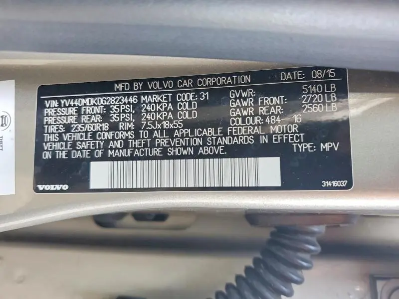 2016 VOLVO XC60 T5 PREMIER  