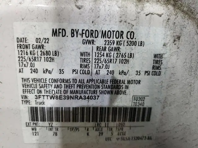 2022 FORD MAVERICK XL  