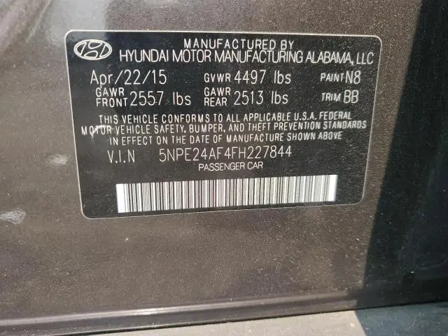 2015 HYUNDAI SONATA SE  