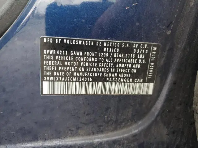 2012 VOLKSWAGEN JETTA SEL  