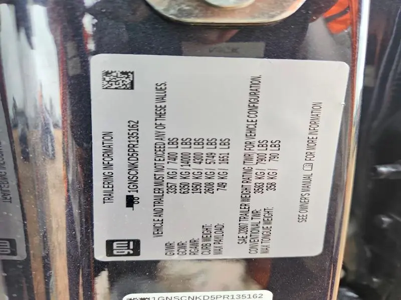 2023 CHEVROLET TAHOE C1500 LT  