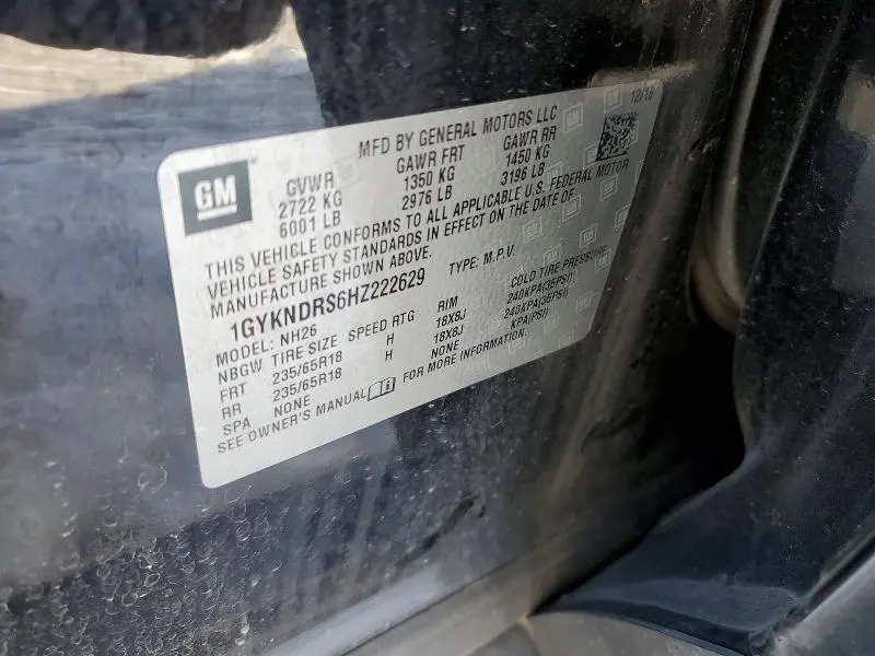 2017 CADILLAC XT5 LUXURY  