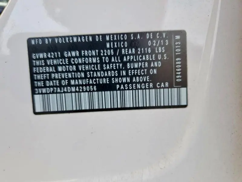 2013 VOLKSWAGEN JETTA SE  