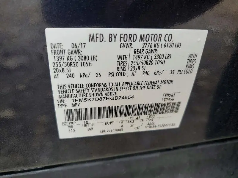 2017 FORD EXPLORER XLT  