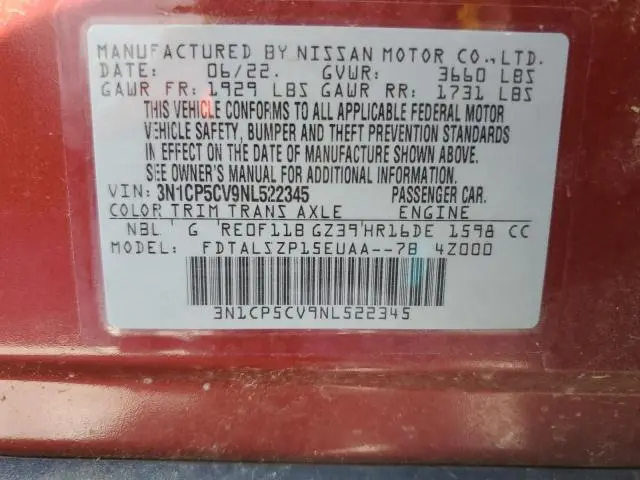 2022 NISSAN KICKS SV  