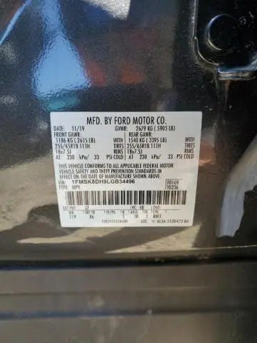 2020 FORD EXPLORER XLT  