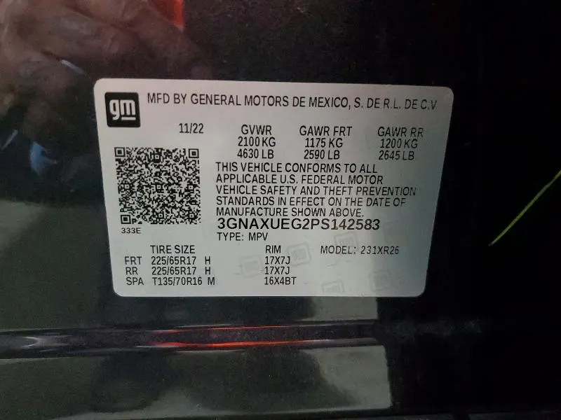2023 CHEVROLET EQUINOX LT  