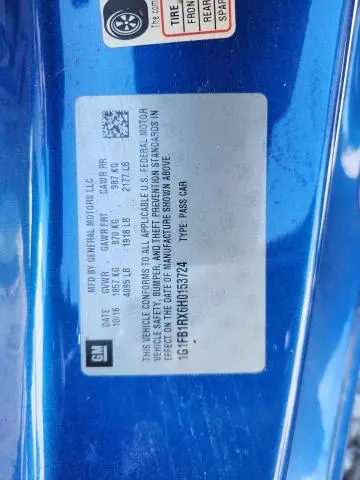 2017 CHEVROLET CAMARO LT  