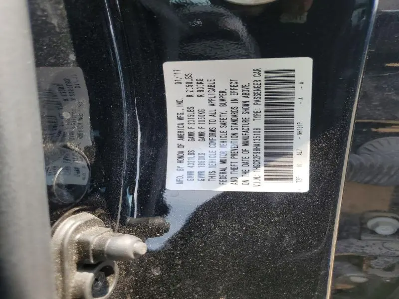 2017 HONDA ACCORD EXL  