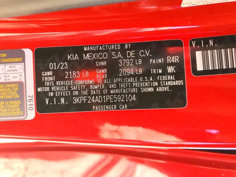2023 KIA FORTE LXS  