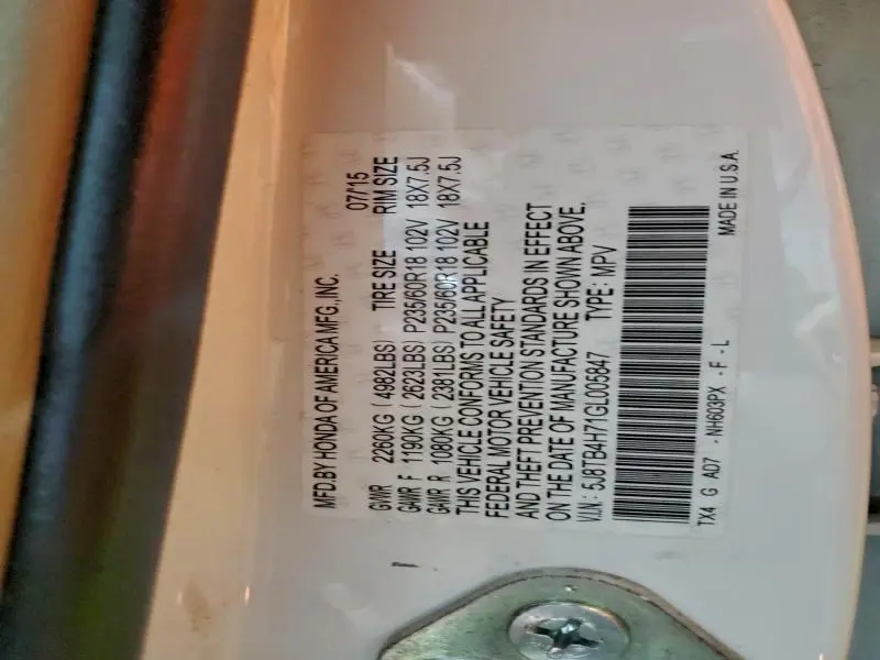 2016 ACURA RDX ADVANCE  