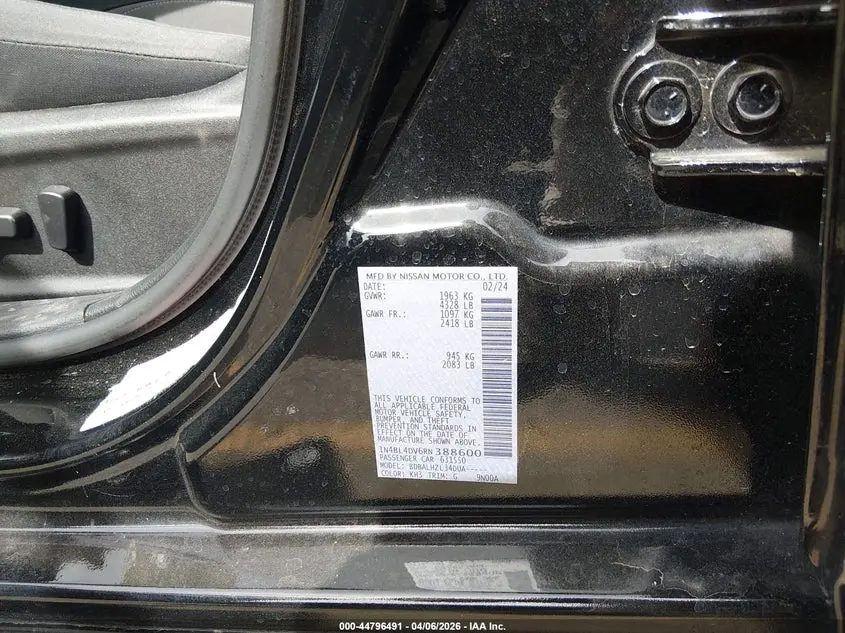 2024 NISSAN ALTIMA SV FWD