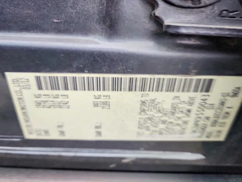 2012 NISSAN ALTIMA BASE  